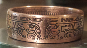 1 oz. Aztec Calendar Copper Rings