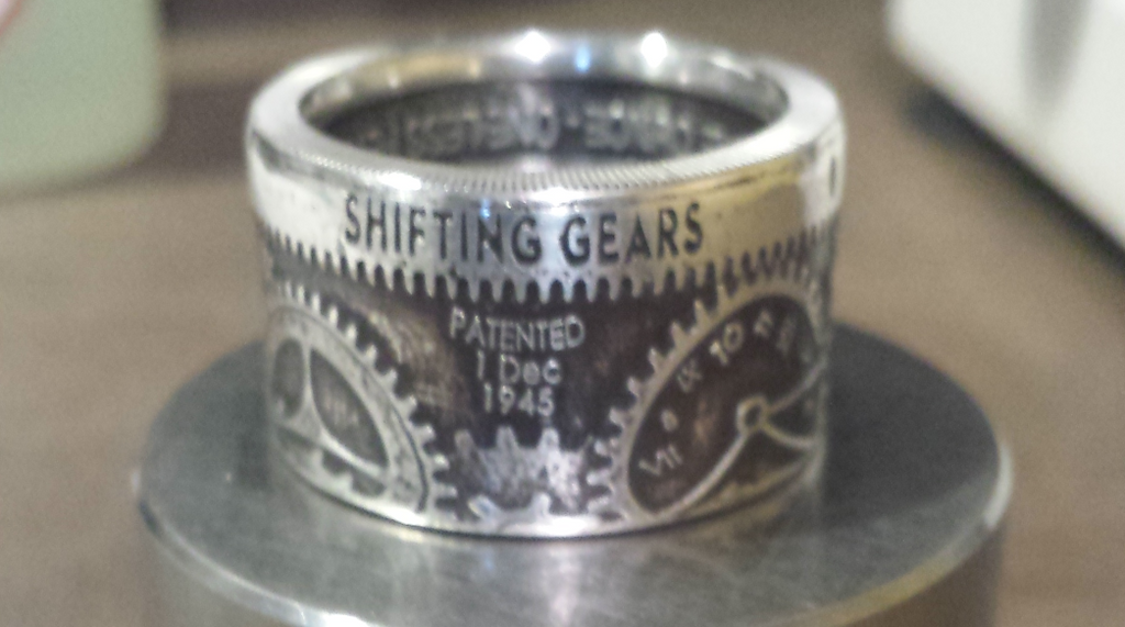 1 oz. Shifting Gears .999 Fine Silver Rings