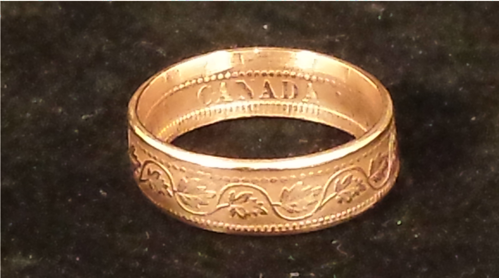 Canadian Large Cent Bronze Coin Rings